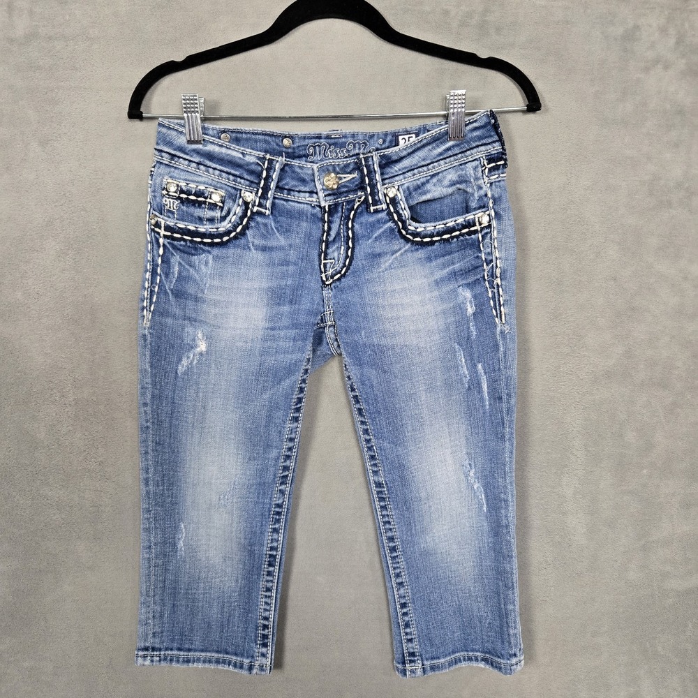 Miss Me Capri Jeans Womens 25 (26x24)‎ Bling - Picture 2 of 12